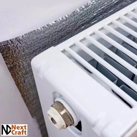 Resim Petek Arkası Isı Yalıtım Levhası 5 mm Kalınlık 100X100 cm Kalorifer Radyatör Arkası Folyo 