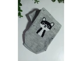 Resim Bebek Meselesi 3 Çift Sevimli Renkli Desenli Kadın Patik Çorap 