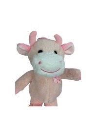 Resim Sevimli Peluş İnek Hediyelik Uyku Arkadaşı 40 Cm Pembe 
