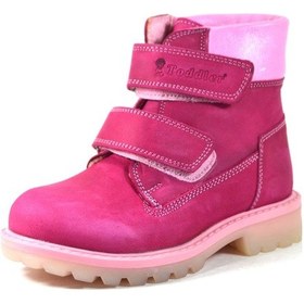 Resim Toddler T.1021 Hakiki Yağlı Deri Fuşya Kız Çocuk Bot Fuşya 