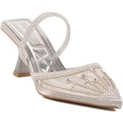 Resim Gümüş Kadın Abiye Ayakkabı T-100 Z Gümüş 