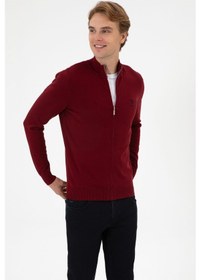 Resim U.S. Polo Assn. Erkek Slim Fit Bordo Triko Hırka 50313684-VR014 