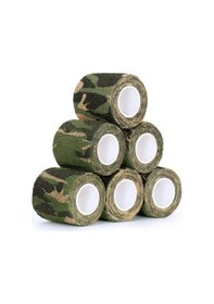 Resim Vkemall Yapışkan Kamuflaj Bandı - 5cm X 4.5m - Tekrar Kullanılabilir Esnek Outdoor Sargı 