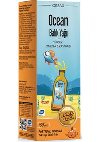 Resim Ocean Balık Yağı Portakal Aromalı Sıvı Takviye Edici Gıda 150 Ml 