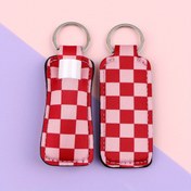 Resim 1 adet Kırmızı Çekirdekli Desenli Klipsli Dudak Ruju Tutucu Anahtarlık - Karikatür Tasarımıyla Trendy Dudak Balmı Anahtarlık, Dayanıklı Termoplastik Kauçuk Malzeme, Seyahat ve Çanta Şansları İçin Mükemmel 