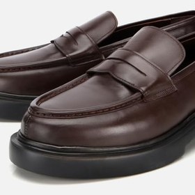 Resim HOTİÇ Erkek Deri Kahverengi Yüksek Tabanlı Klasik Loafer 