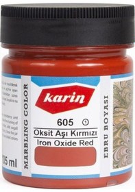 Resim Karin Ezilmiş Ebru Boyası 105Ml 605 Aşı Kırmızı 
