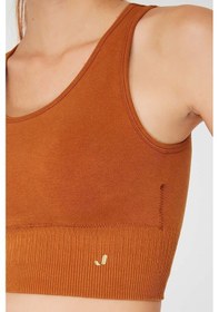 Resim Jerf Luz Sıkılaştırıcı & Kaplı Spor Sütyeni Badem Taba 