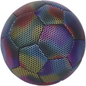 Resim Neevoyu Parlak Gece Futbol Topu - Dayanıklı, Kaydırmaz Ve Yansıtıcı - Çocuk/yetişkin İçin Eğitim Topu Çok Renkli 