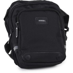 Resim bizoon NP294 Çok Gözlü Reflektörlü Moto Kurye Siyah Bel Ve Bacak Çantası 