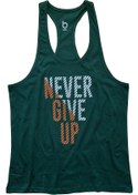 Resim BLUU Fitness Gym Tank Top Sporcu Atleti Giveup Yeşil 