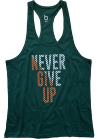 Resim BLUU Fitness Gym Tank Top Sporcu Atleti Giveup Yeşil 