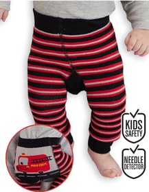 Resim Denokids İtfaiye Erkek Bebek Örme Çizgili Tayt-Pantolon 