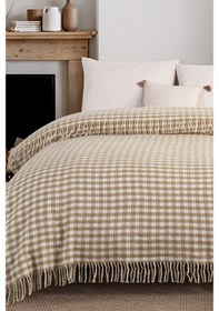 Resim Battaniye Tek Kişilik Akrilik Pamuklu Honey Hardal Hardal 