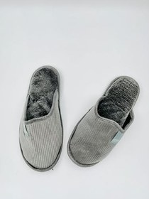 Resim Kadife Erkek Önü Kapalı Terlik Kışlık Hafif Terlik Misafir Çeyiz Damat Terliği Ses Yapmaz Taban gri 40-41 