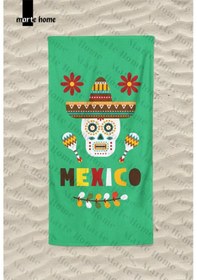 Resim Marte Home Viva Mexico - Baskılı Plaj Havlusu Yeşil 