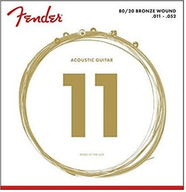 Resim Fender 0730070405 80/20 Bronze Ball End Akustik Gitar Teli (11-52) | 70CL Custom Light Set Parlak Akustik Ton ve Uzun Ömürlü Bronz Sarım 