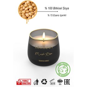Resim Lorinna Musk Rose Kokulu Mum - Siyah - 160 gr 