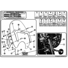 Resim Kappa As102A2 Yamaha Xvs 650-1100 Dragstar Classıc Rüzgar Siperl 