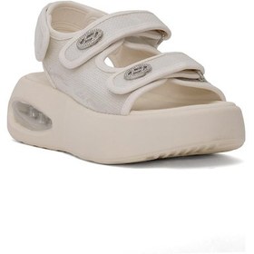 Resim Guja 25y418-2 Kadın Taşlı Düz Sandalet Bej Bej 