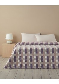 Resim Magnet Pamuklu Çift Kişilik Battaniye Krem - Bordo Krem - Bordo 