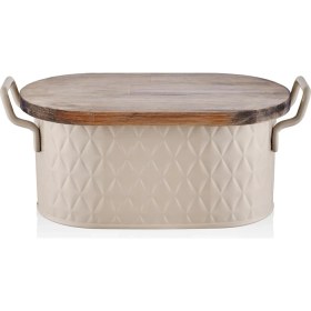 Resim The Mia Prizma Ekmek Saklama Kabı Karamel 40X22X18 cm 