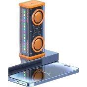 Resim Techno Stock Şeffaf Taşınabilir Bluetooth Hoparlör Uzun Ömürlü Çift Hoparlörlü 
