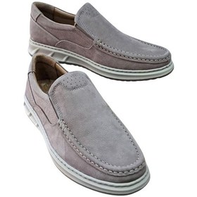 Resim Wexperon W380 Erkek Hakiki Deri Bağcıksız Loafer Comfort Ayakkabı Nubuk Vizon Siyah 