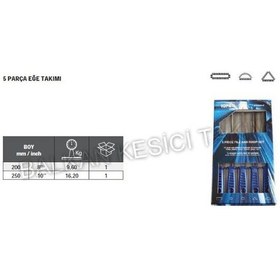 Resim Tome 5 Parça Eğe Takımı 250mm 