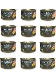 Resim Schesir After Dark Parça Etli Tavuklu Kedi Konserve 80 Gr. X 12 Adet 