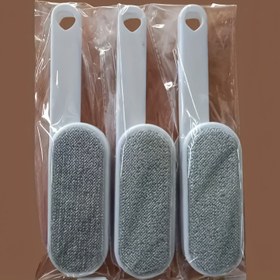 Resim Tekrar kullanılabilir tüy alma fırçası, giysiler, yatak takımları, koltuklar, mobilyalar ve halılar için manuel toz alma aracı - Güç kaynağı olmayan plastik saplı elektrostatik eliminatör Giysi Tüy Alma Aracı 