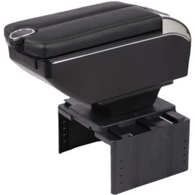 Resim Techmaster 6 Usb Li Her Araca Uygun Universal Kolçak Kol Dayama Çift Açılır Siyah 