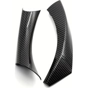 Resim Dashanshop Karbon Fiber Bmw 3 Serisi E90 E91 Kapı Kolu Kapağı Sol Siyah İç Aksesuar 
