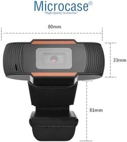 Resim Microcase 720P 360 Dönerli Mandal Kıskaçlı Hd Webcam Kamera ZR806 - AL5152 