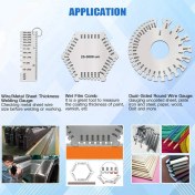 Resim Kagen Ncanruı Kaynak Ölçer Seti Islak Film Tarak Tel Sac Kalınlığı Ölçer Yuvarlak Tel Kablo Sac Ölçer (Yurt Dışından) 