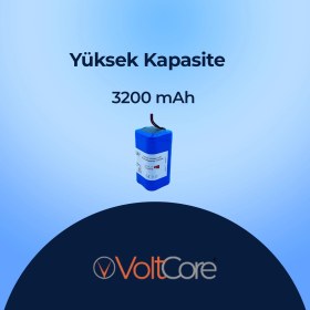 Resim VoltCore Robot Süpürge Bataryası 3200MAH (Yüksek Kapasite) Anker Eufy Robovac 15T Uyumlu 