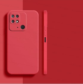 Resim m.tk moveteck Xiaomi Redmi 10c Uyumlu Kılıf Kamera Lens Korumalı Içi Kadife Doku Lansman Silikon 