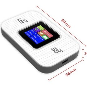 Resim Thentech Mobil Wifi Router Tasinabilir 4g 5g Lte Sim Kartli Modem 3000mah Bataryali Ekranli Kablosuz Dagitici 