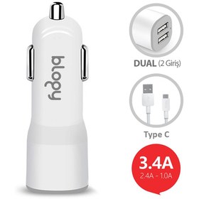 Resim Buff Blogy B270 Dual Usb Type-C 3.4A Araç Şarjı 
