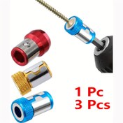 Resim 1 Adet/3 Adet Manyetik Vidalama Ucu, 1/4 İnç Altıgen Vida ve Power Bitler için Ev Aletleri Manyetik Tutucu (Karışık Renk) 