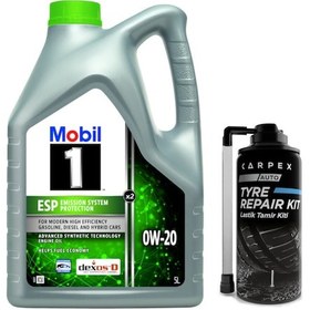 Resim Mobil 1 Esp X2 0w20 Motor Yağı 5 L + Carpex Oto Lastik Tamir Kiti 