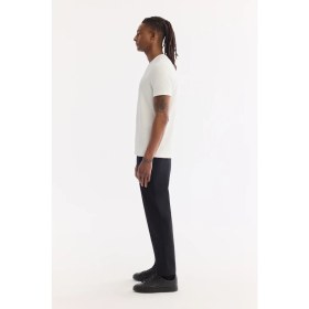 Resim AVVA Erkek Ekru Bisiklet Yaka Baskılı Bi-Stretch İnterlok Regular Fit T-shirt A61Y1068 