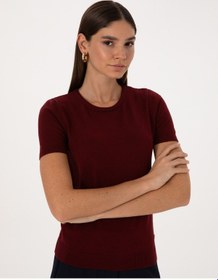 Resim Pierre Cardin Kadın Vişne Kazak /triko 50316341-vr223 Vişne 