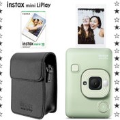 Resim Instax Mini Liplay Hybrid Fotoğraf Makinesi + 10 'lu Film + Deri Kılıf Set 