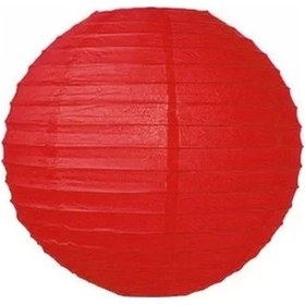 Resim Dekoratif Çin Feneri Kağıt Lamba - Kırmızı Renkli 