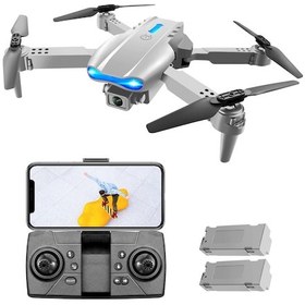 Resim Honmex E99 K3 3 Yönlü Engellere Kaçınma Katlanabilir Drone - Gri 4k Tek Kamera, İki Pil - Otomatik Kalkış/iniş, İz Uçuş, Jest Fotoğraf 