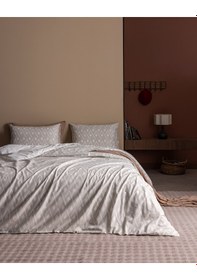 Resim Madame Coco Garon King Size %100 Pamuk Ranforce Baskılı Nevresim Takımı - Bej 8684427294666 Çok Renkli 