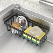 Resim Kolay Kurulumlu Mutfak Lavabo Düzenleyici - Matkap Gerektirmez, Süngerler, Fırçalar & Havlular için Çok Amaçlı Depolama Rafı - Çağdaş Plastik Tasarım, Mutfak Lavabo Aksesuarları, Yüzen Raflar 