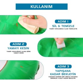 Resim Argeus 4'lü Yapışkanlı Fiber Çadır Tamir Yaması Haki 