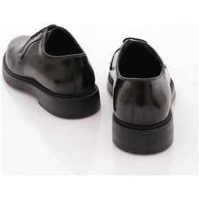 Resim Dgn 5ym4040 Erkek Deri Klasik Ayakkabı Siyah Açma 